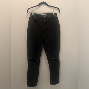 Abercrombie & Fitch Black Ultra High Rise Ankle Straight Curve Love sz. 27